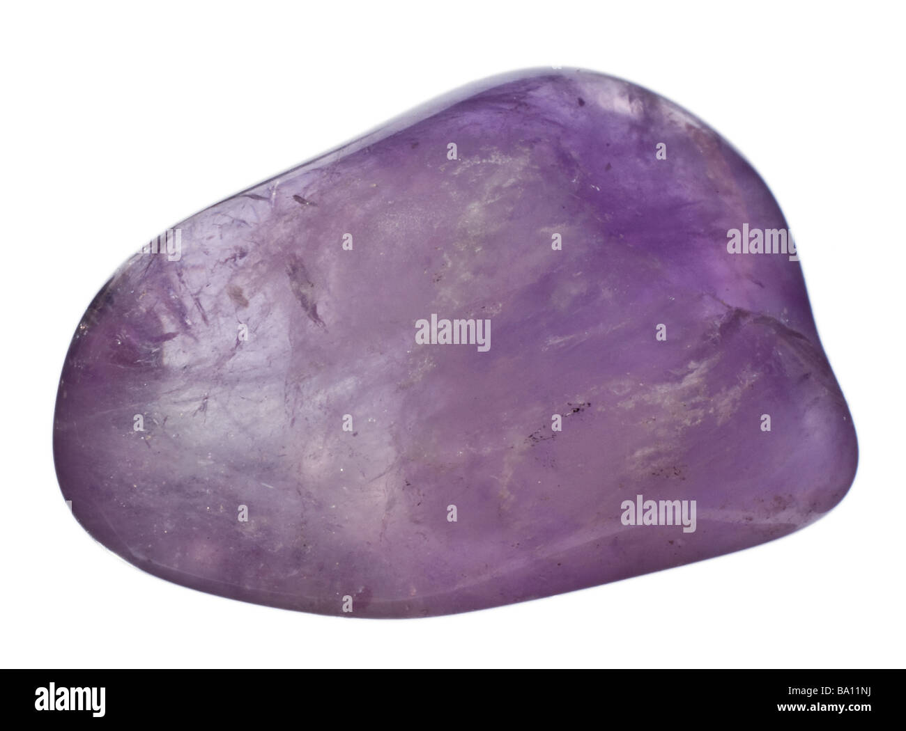 Ametrine quartz tumblestone - name for amethyst when found banded with citrine Stock Photo