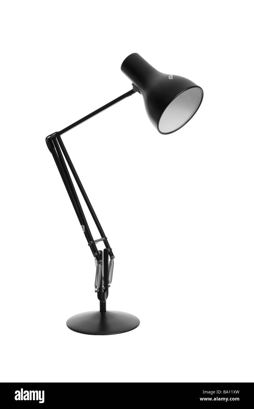 Black Anglepoise table Lamp Stock Photo