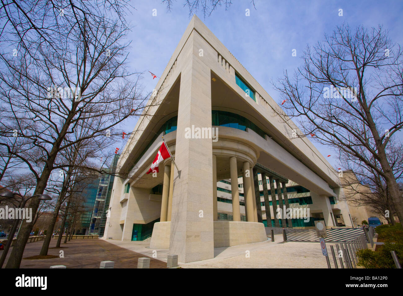 Embassy of Canada aka Canadian Chancery only embassy on Pennsylvania Ave Washington DC Stock Photo