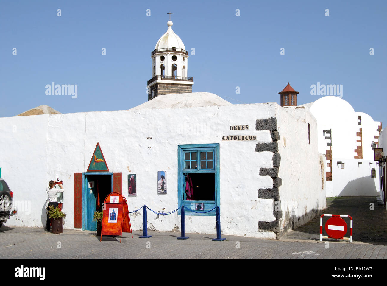 Fashion boutique, Teguise, Lanzarote, Canary islands, Spain Stock Photo