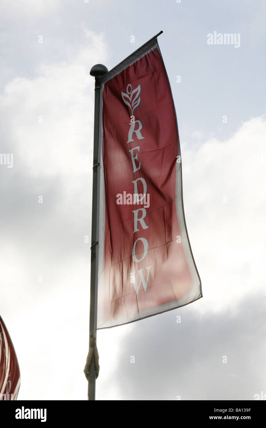 Marketing flags at a Redrow Homes development in Heybridge Essex Stock Photo