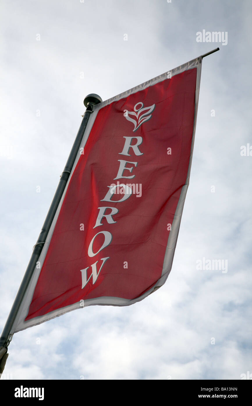 Marketing flags at a Redrow Homes development in Heybridge Essex Stock Photo