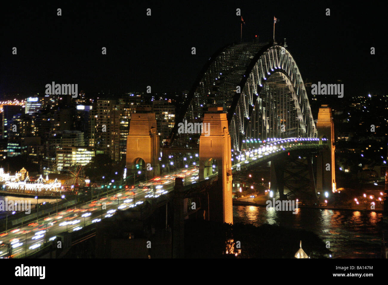 Sydney Harbor Bridge at night Stock Photo - Alamy