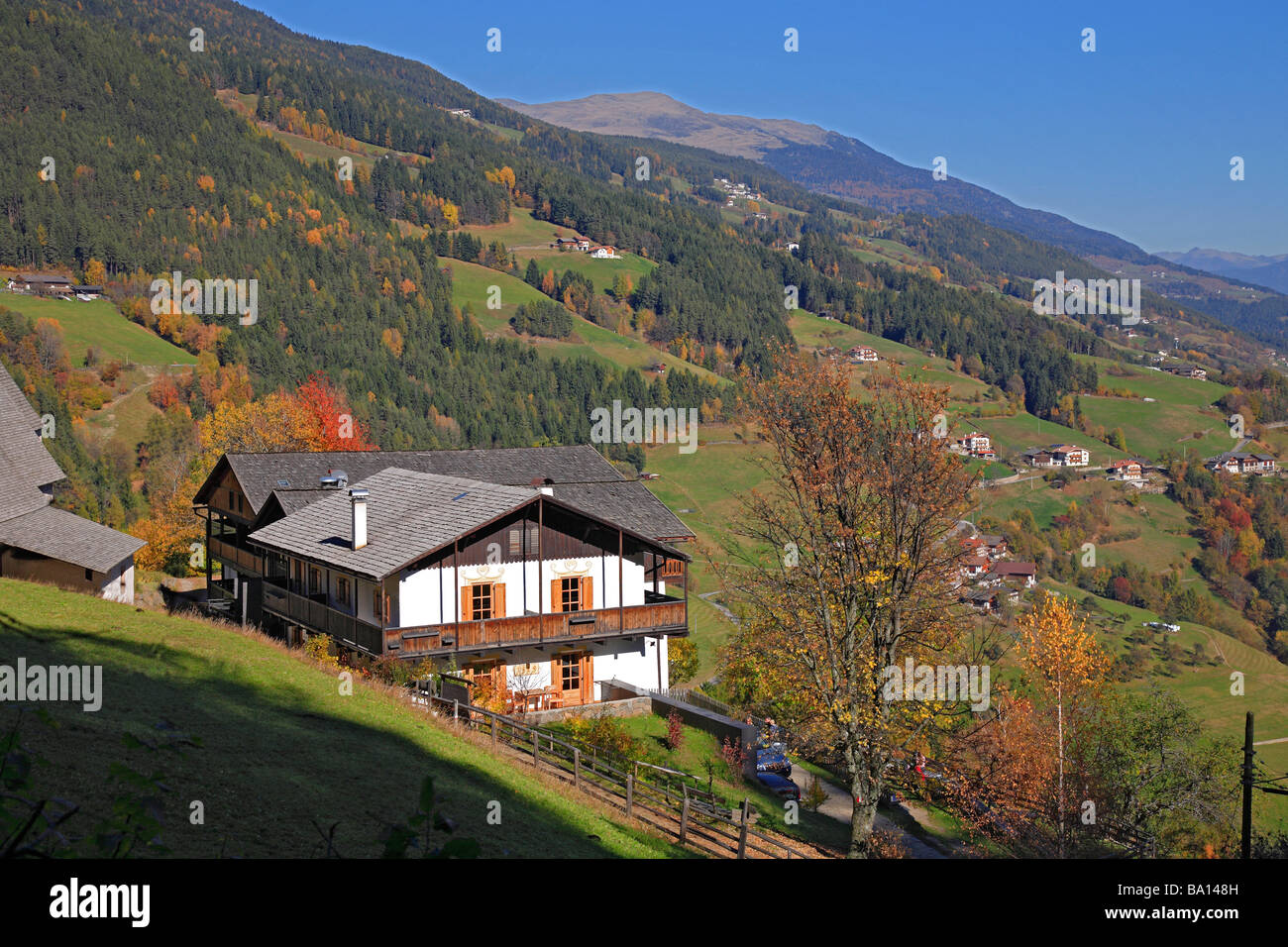 Village of Bad Dreikirchen Tre Chiese Trentino Italy Stock Photo