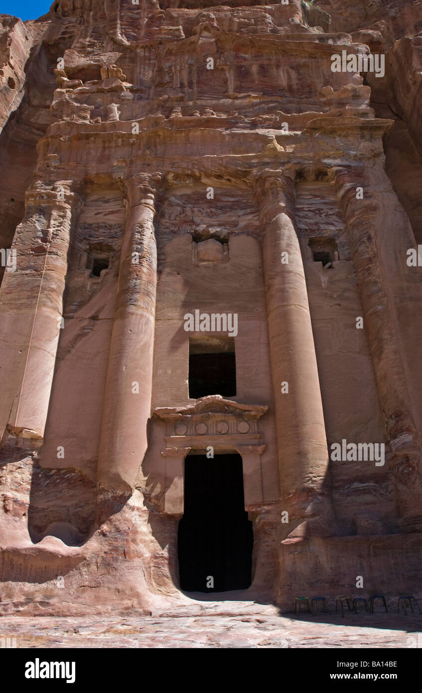 The Urn or Royal Tomb. Ancient City Of Petra, Jordan Stock Photo - Alamy