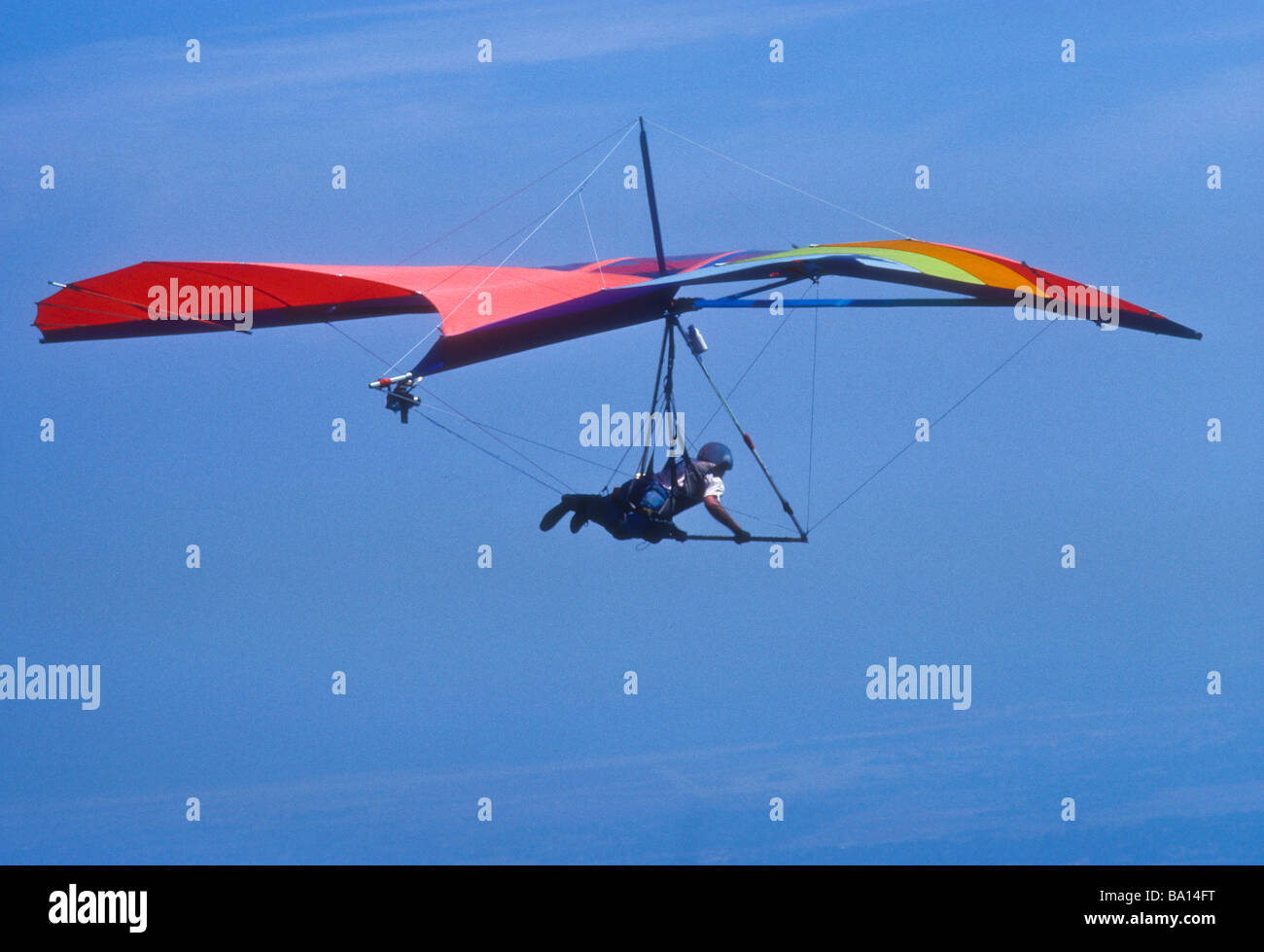 hang glider launch take off start to fly wind lift sky sport color kite