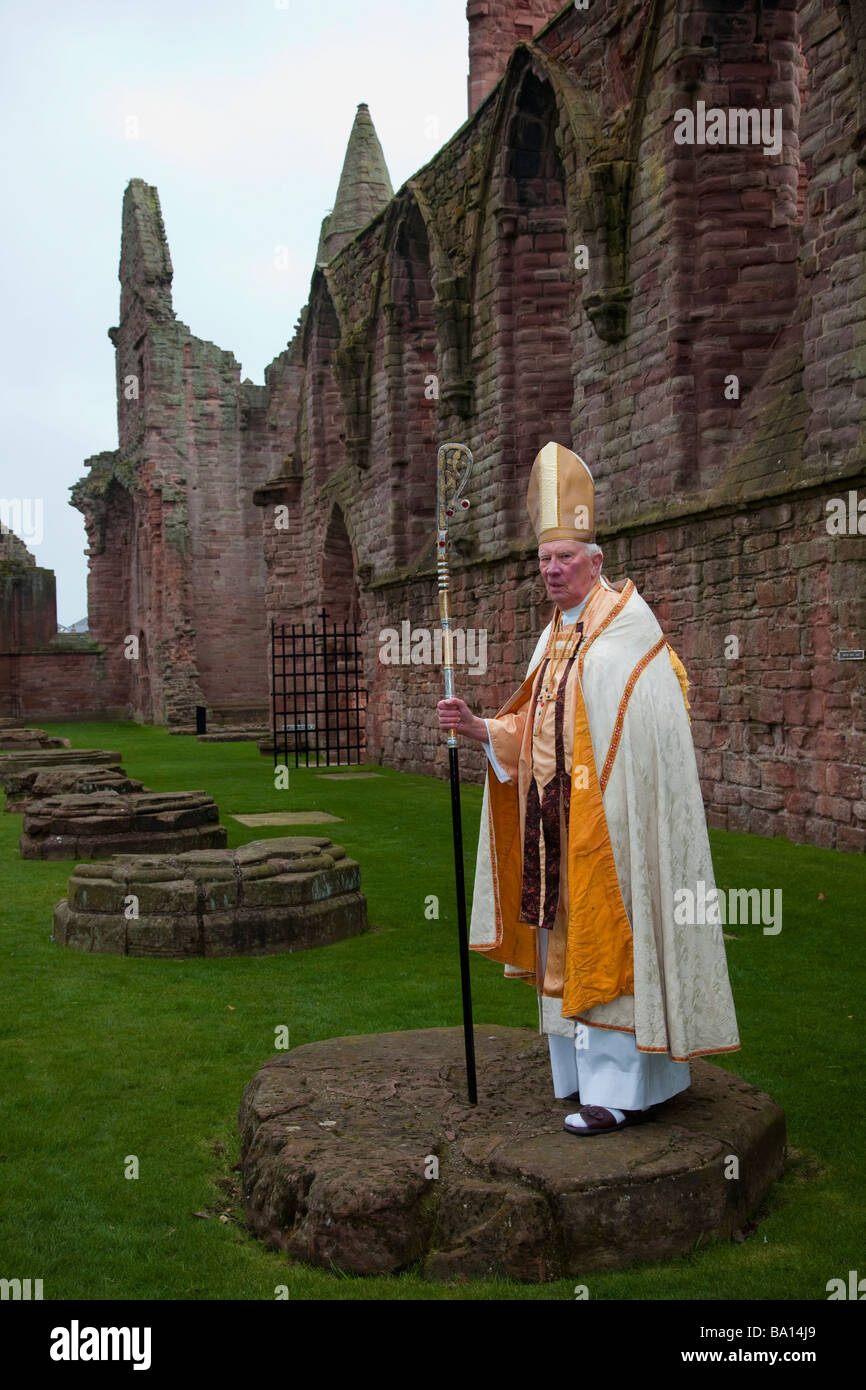 Homecoming Independence Event  Costumed clergy figures at the re-enactment of the Declaration of Arbroath, Angus, Scotland, UK Stock Photo