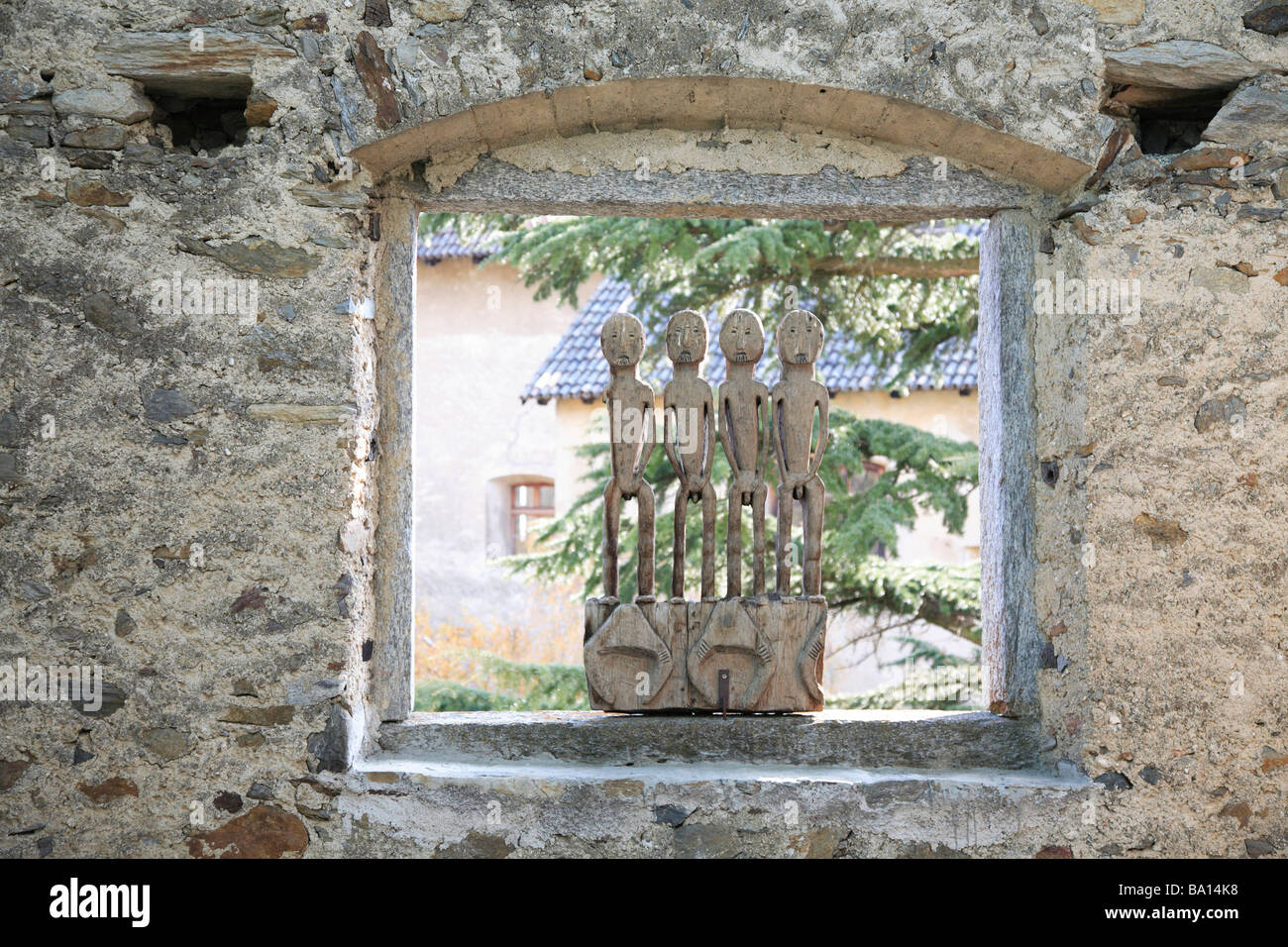 Buddhism Symbol at the castle of Schloss Juval at the Schnalstal Val Senales Vinschgau Val Venosta Trentino Italy Owned by Reinh Stock Photo
