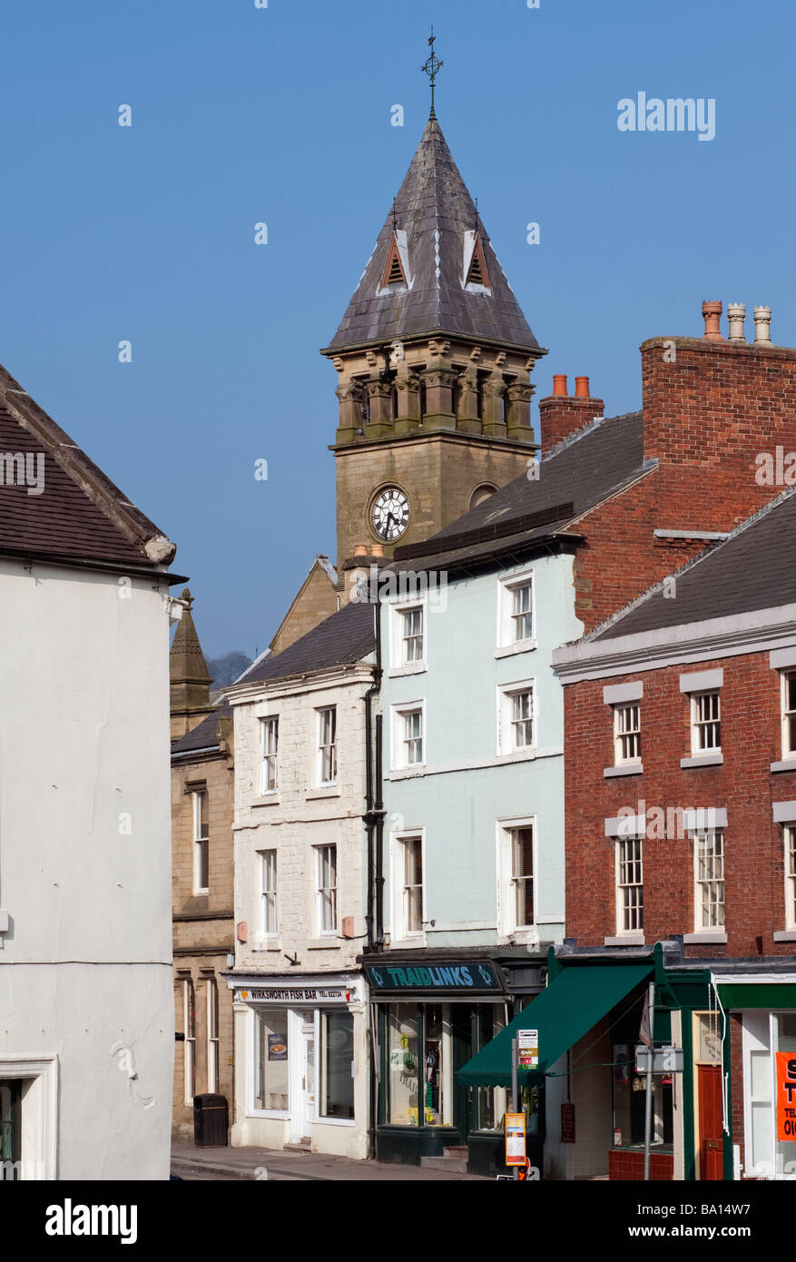 'St Johns Street' in Wirksworth,Derbyshire,  England, 'Great Britain', 'United Kingdom' Stock Photo