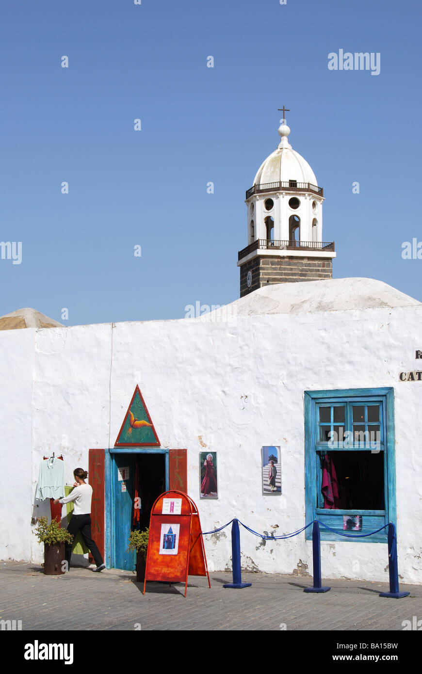 Fashion boutique, Teguise, Lanzarote, Canary islands, Spain Stock Photo