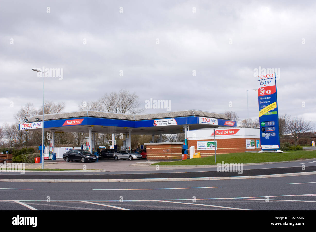 Tesco petrol station Blackpool Stock Photo Alamy