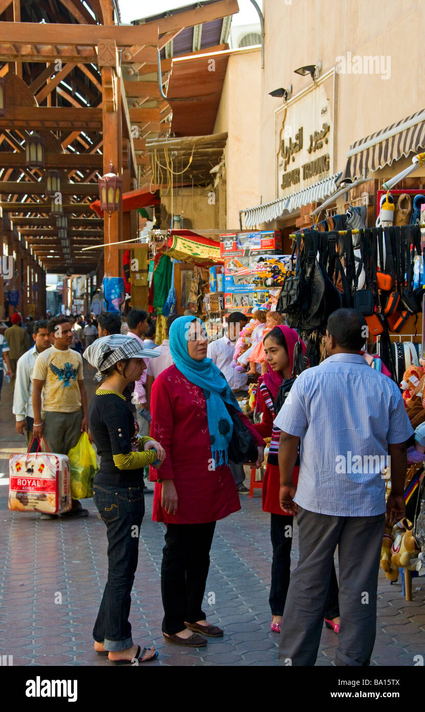 Shops in Bur Dubai souk Dubai UAE Stock Photo Alamy