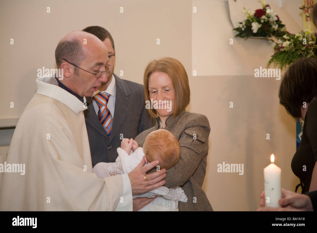 Baby christening Stock Photo Alamy