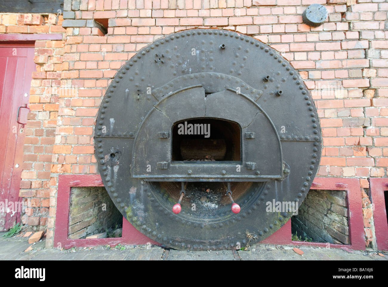 Furnace for the 'Water Boiler' for the steam engine 'Middleton Top', Derbyshire, England, 'Great Britain', 'United Kingdom' Stock Photo