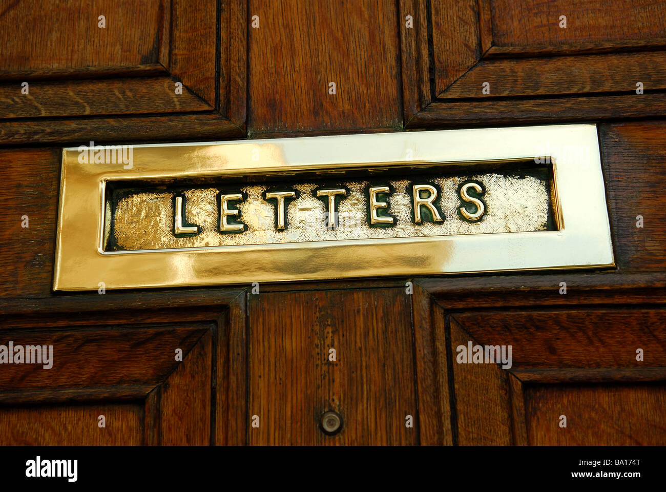 Brass Letter Box Stock Photo Alamy