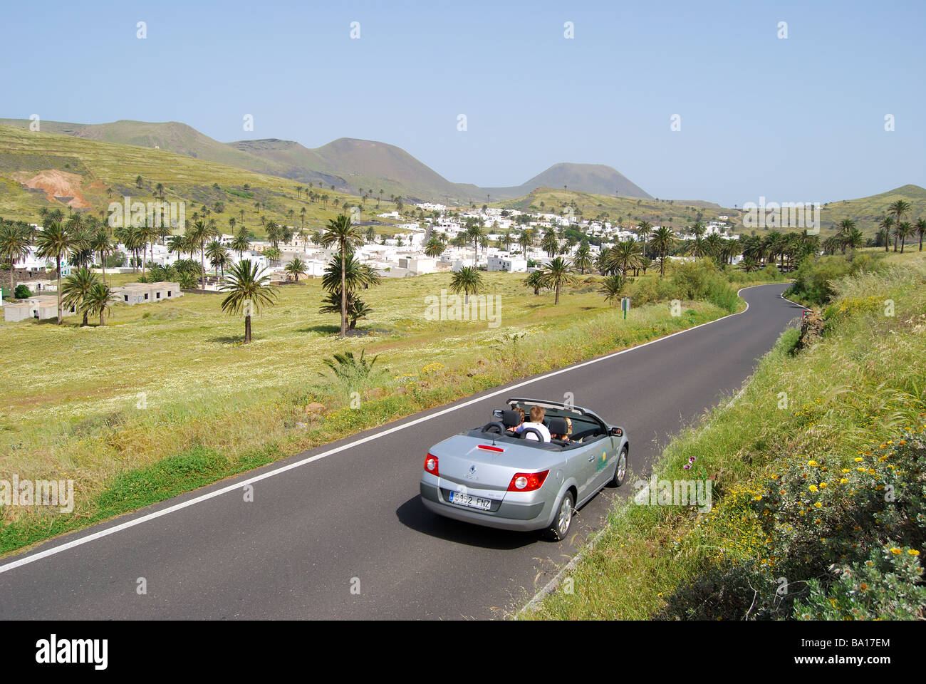 Valley of a Thousand Palms, Haria, Province of Las Palmas, Lanzarote, Canary Islands, Spain Stock Photo