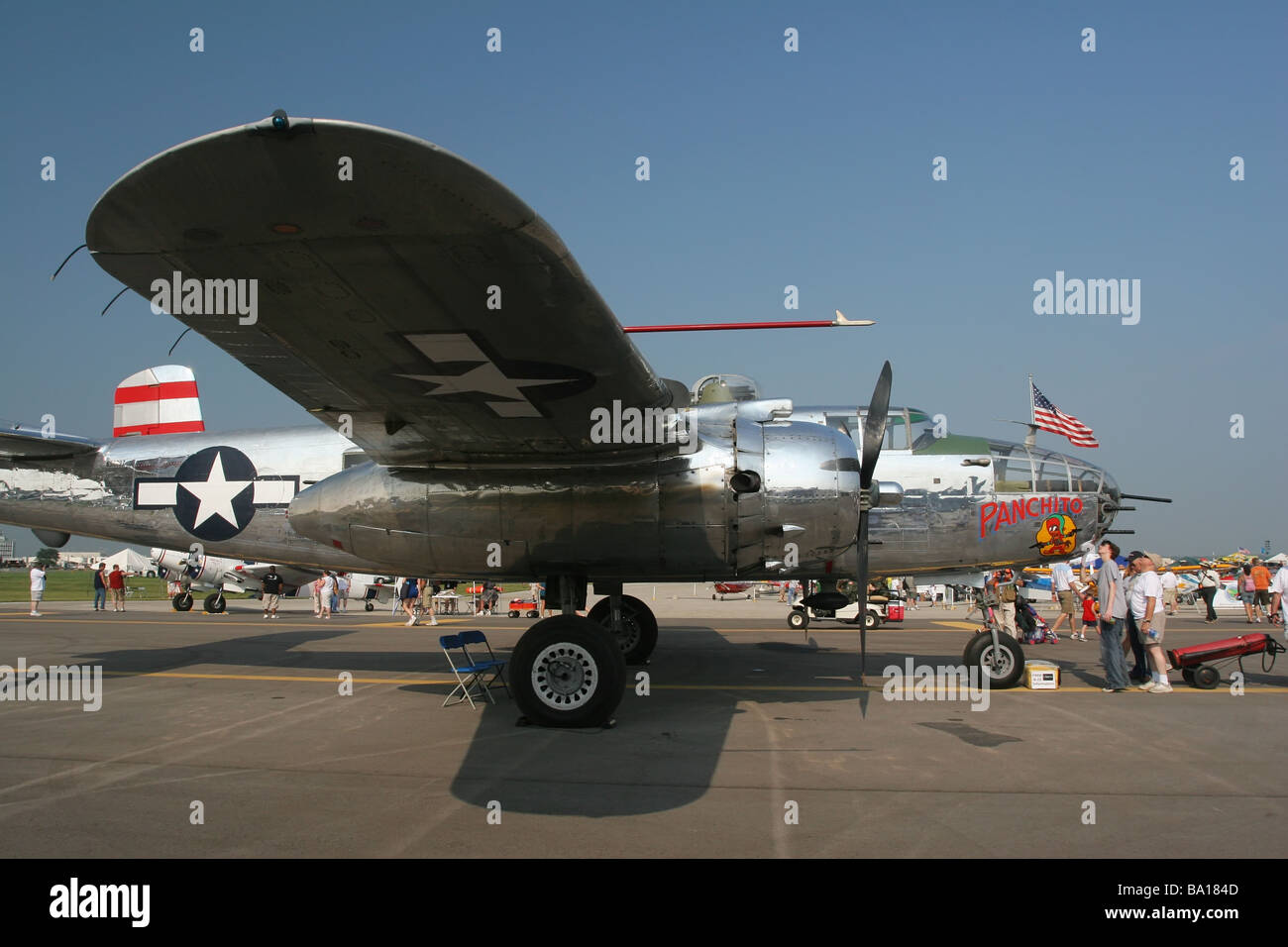 B 25 Airplane Named Panchito Displayed at Dayton Air Show Vandalia Ohio