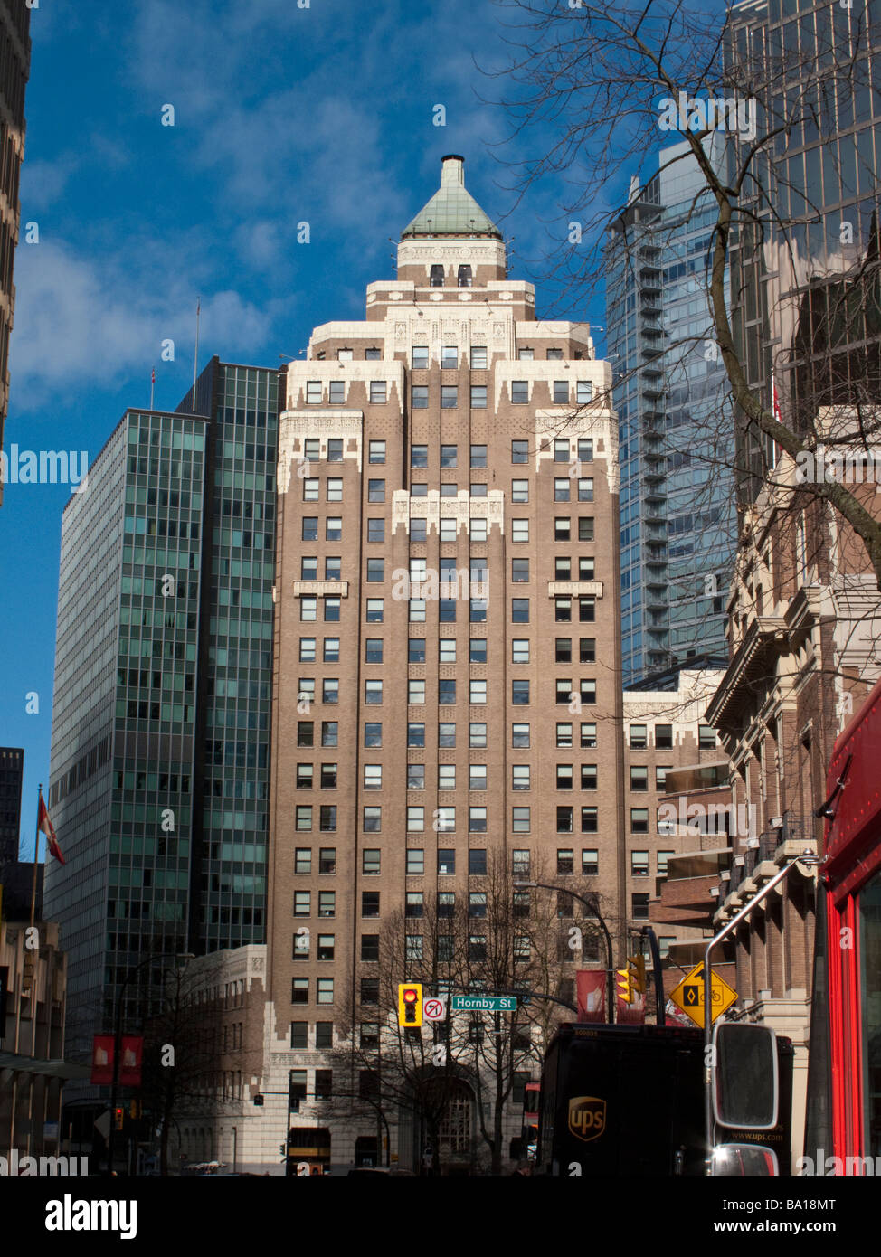 Vancouver Marine Building in the downtown core Stock Photo