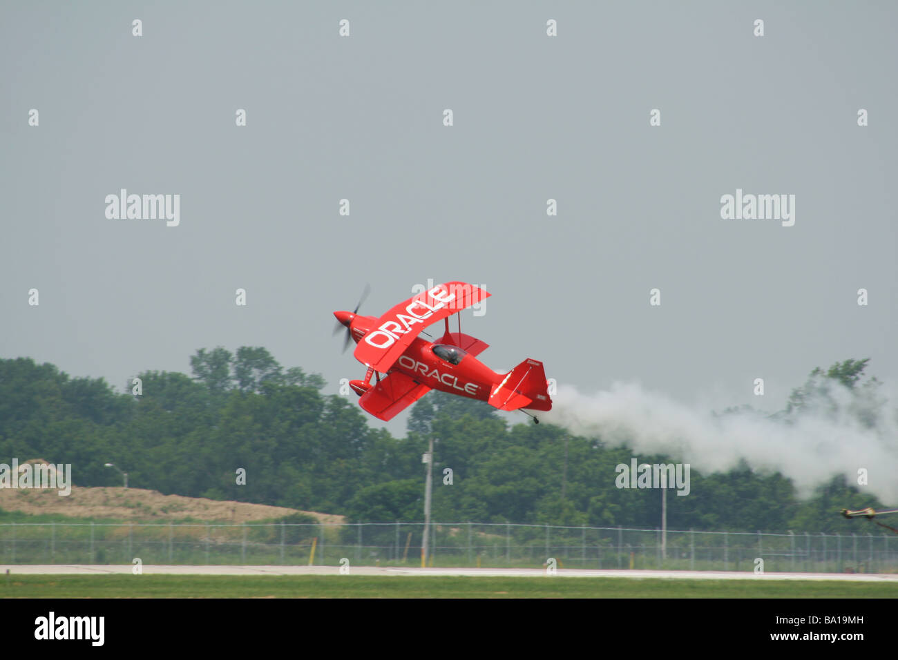 Sean D Tucker With Oracle Aerobatic Airplane at Dayton Air Show
