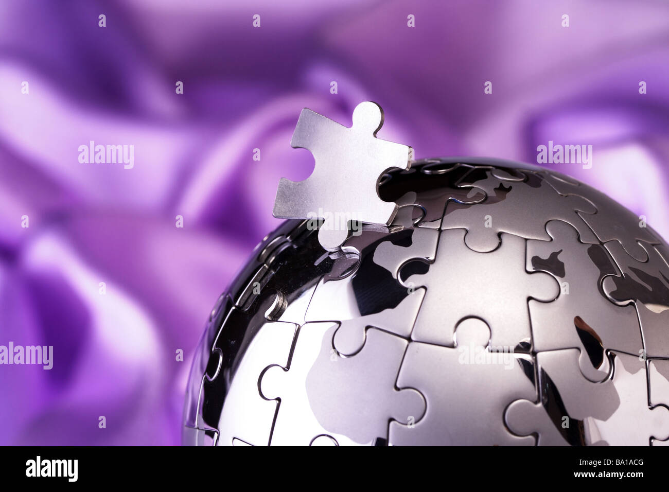 Globe puzzleConcept for solution Stock Photo Alamy