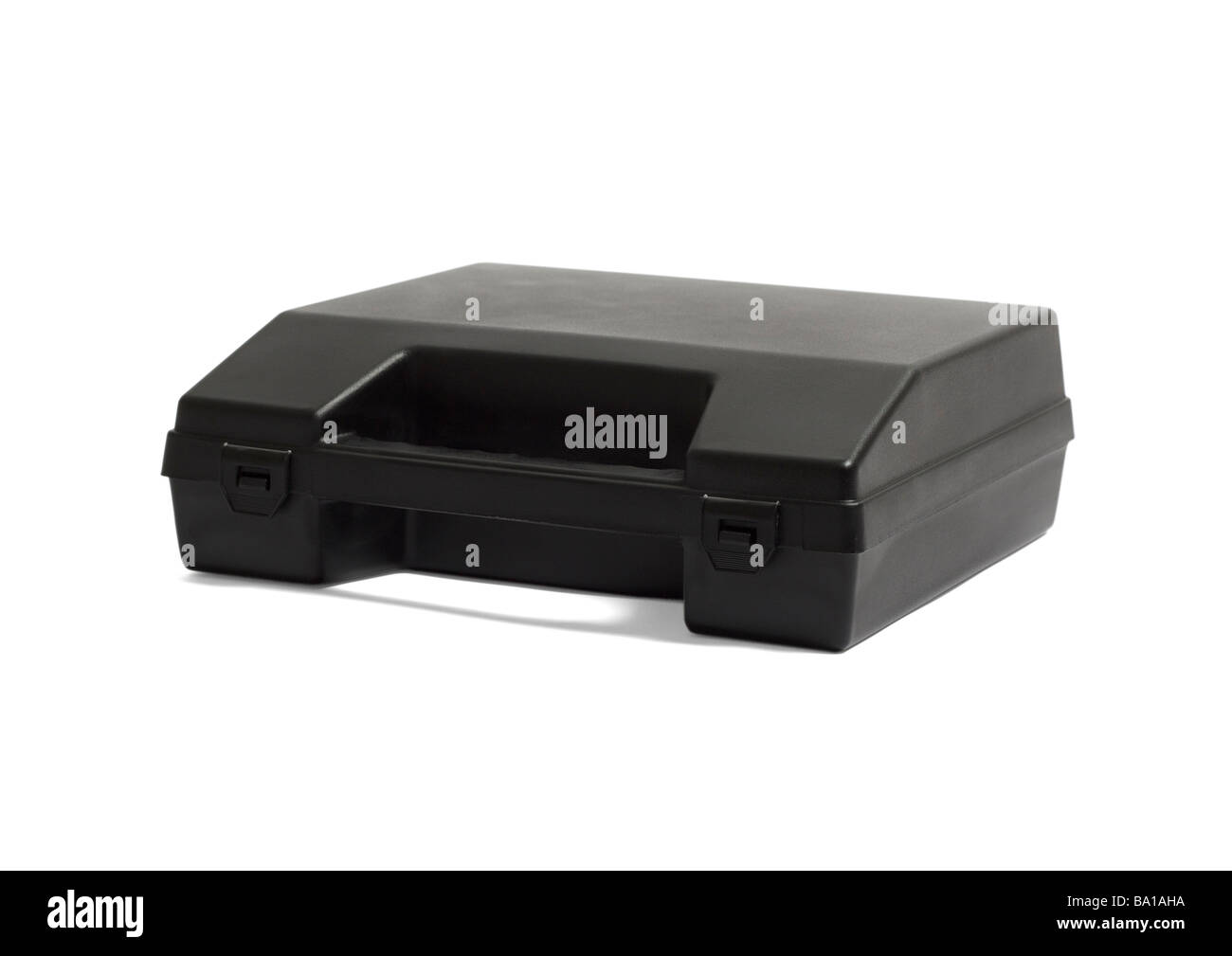 Black plastic case on white background Stock Photo Alamy