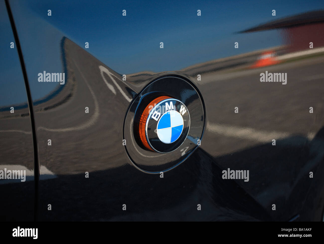 BMW logo petrol cap Stock Photo