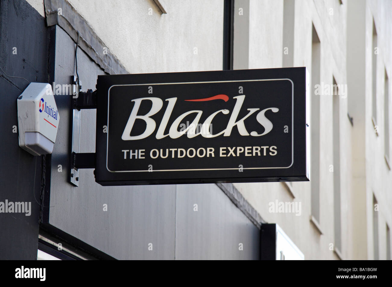 Sign above the Blacks outdoor clothing shop in Richmond, Surrey. March