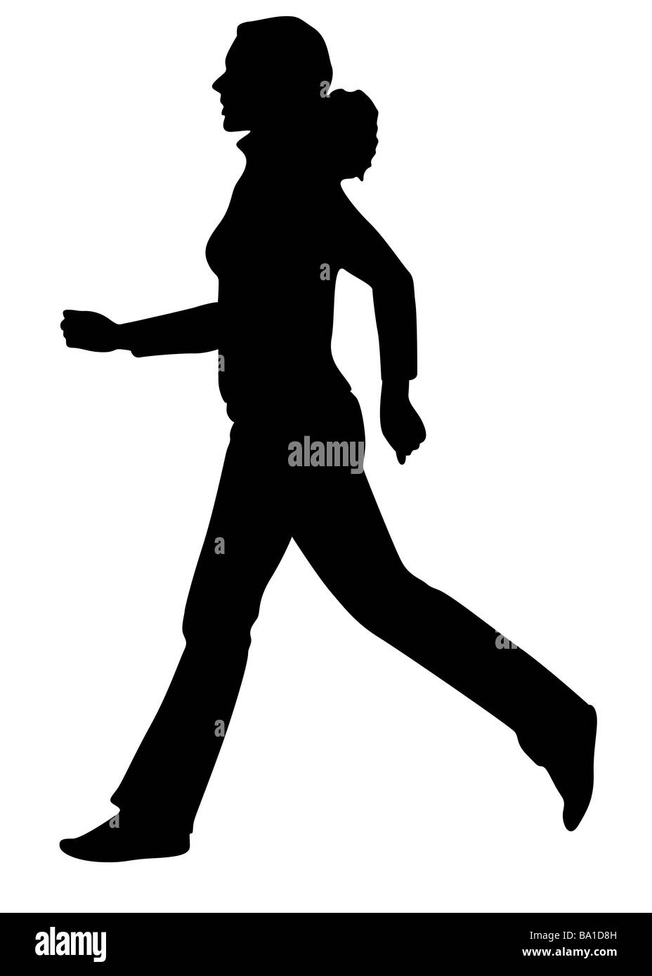 vector running girl Stock Photo - Alamy