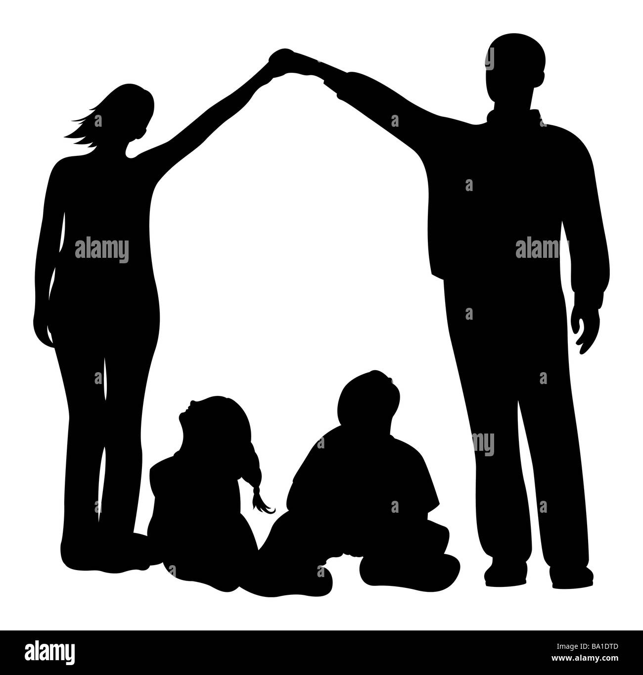 Family Silhouette House
