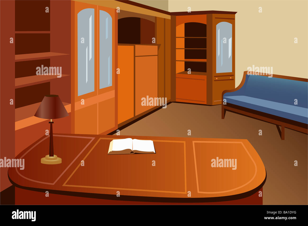 home library vector Stock Photo - Alamy