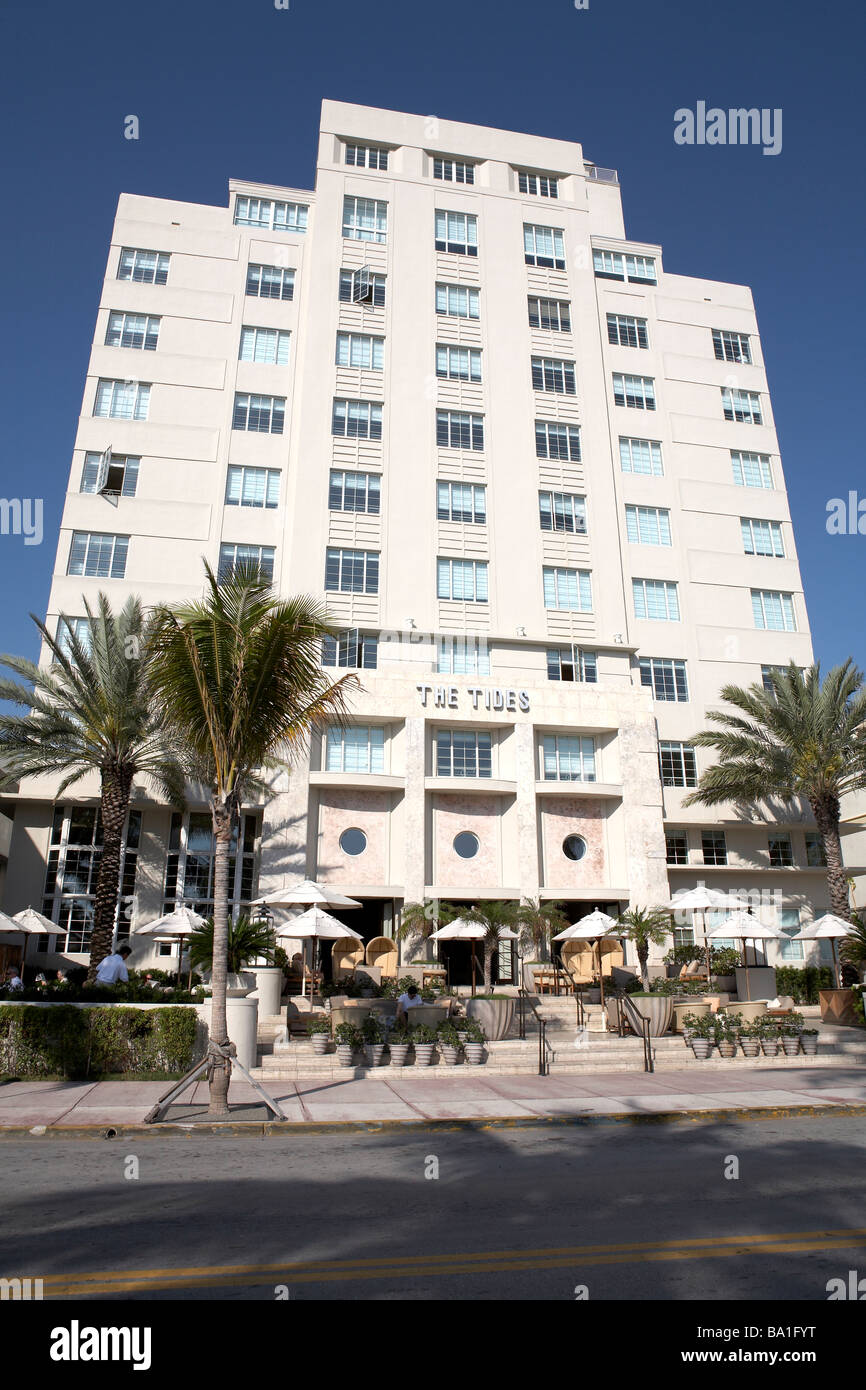 USA Florida Miami South Beach Ocean Drive The Tides Hotel Stock Photo