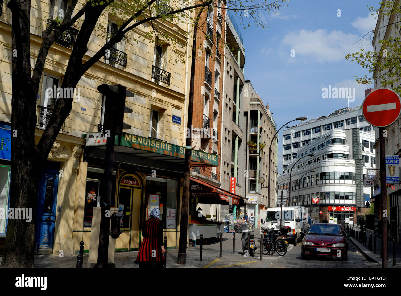 Paris France, Street Scene Real Estate housing in "Pere Lachaise" Area
