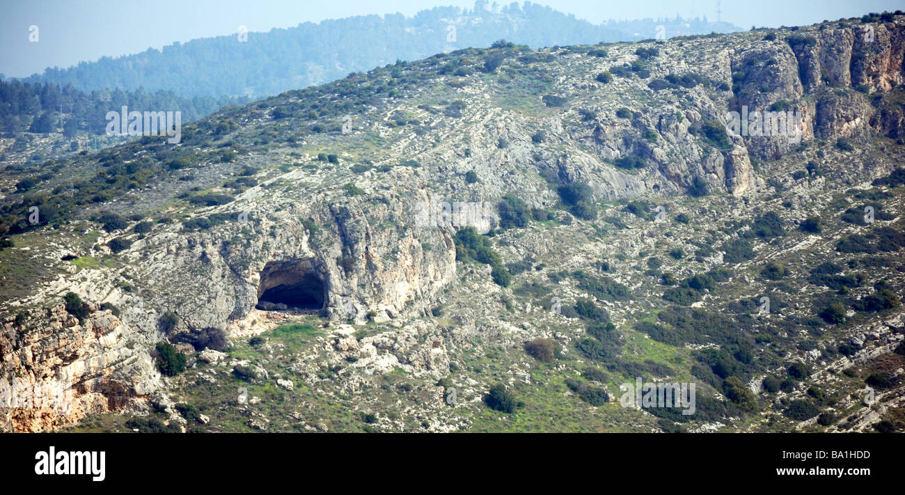 Israel Judea mountains Soreq Cave Nature Reserve also called Avshalom Cave Stock Photo