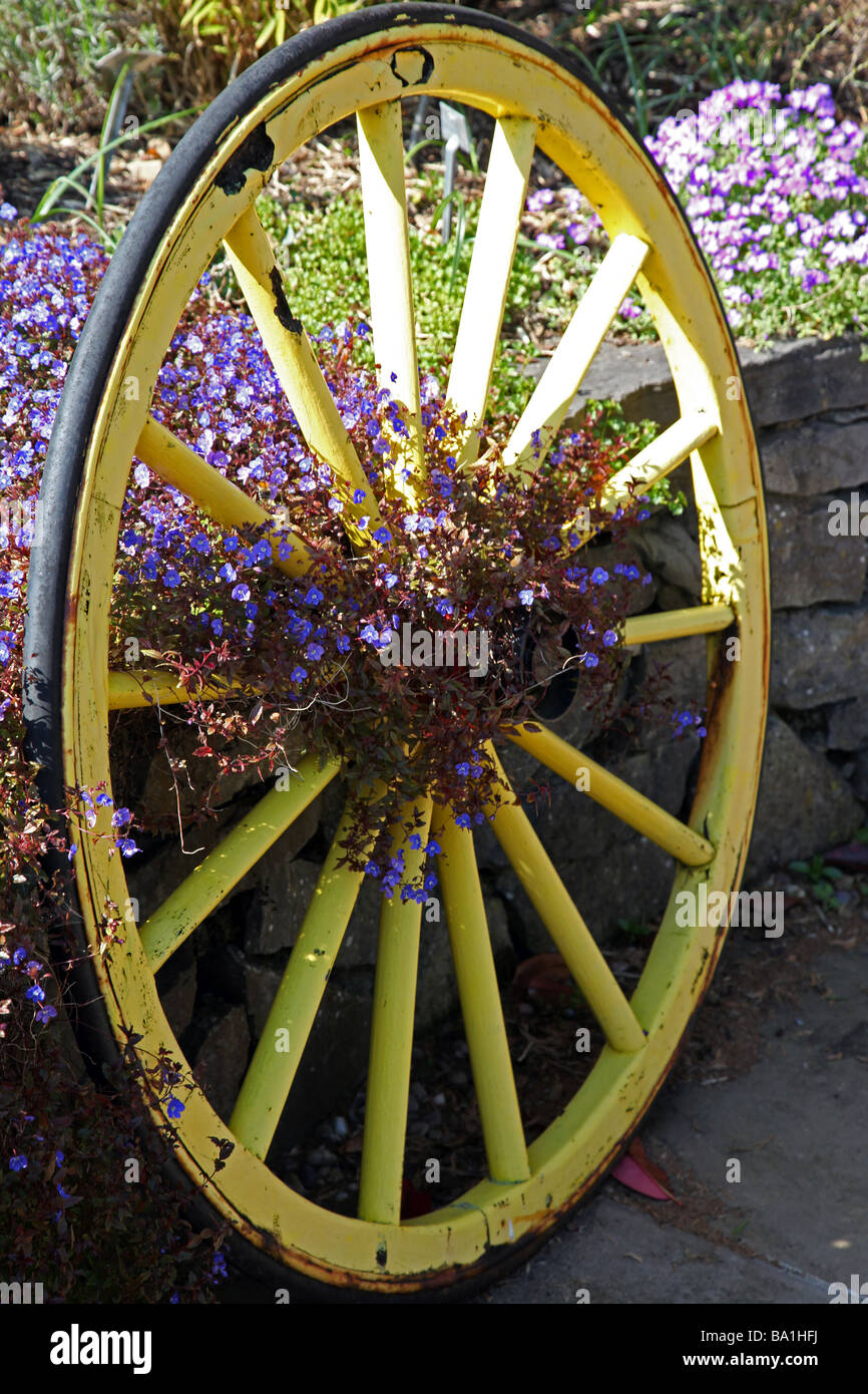 cartwheel garden ornament Stock Photo - Alamy