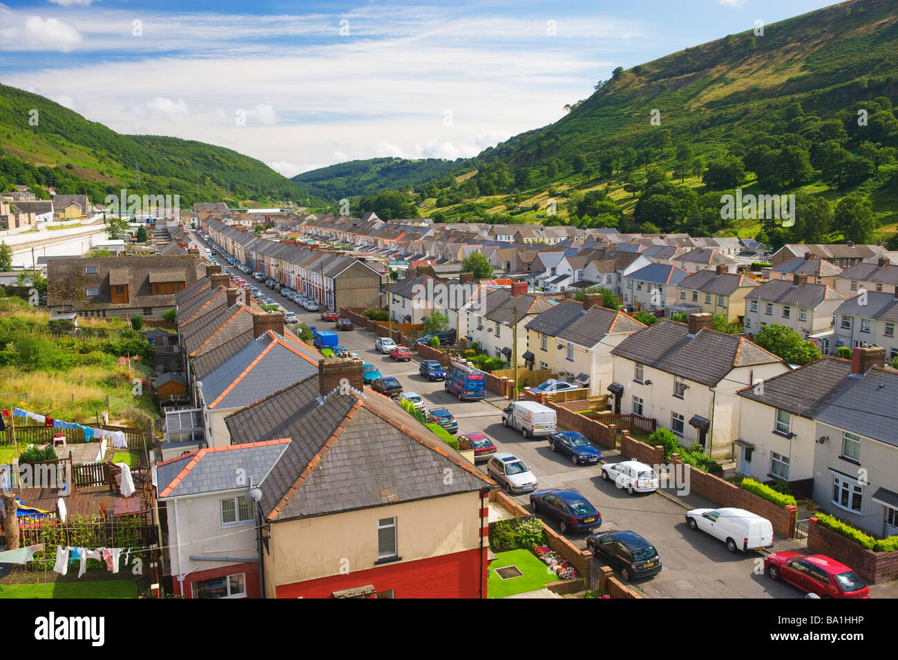 Cwm Village near Ebbw Vale Blaenau Gwent South East Wales Stock Photo ...