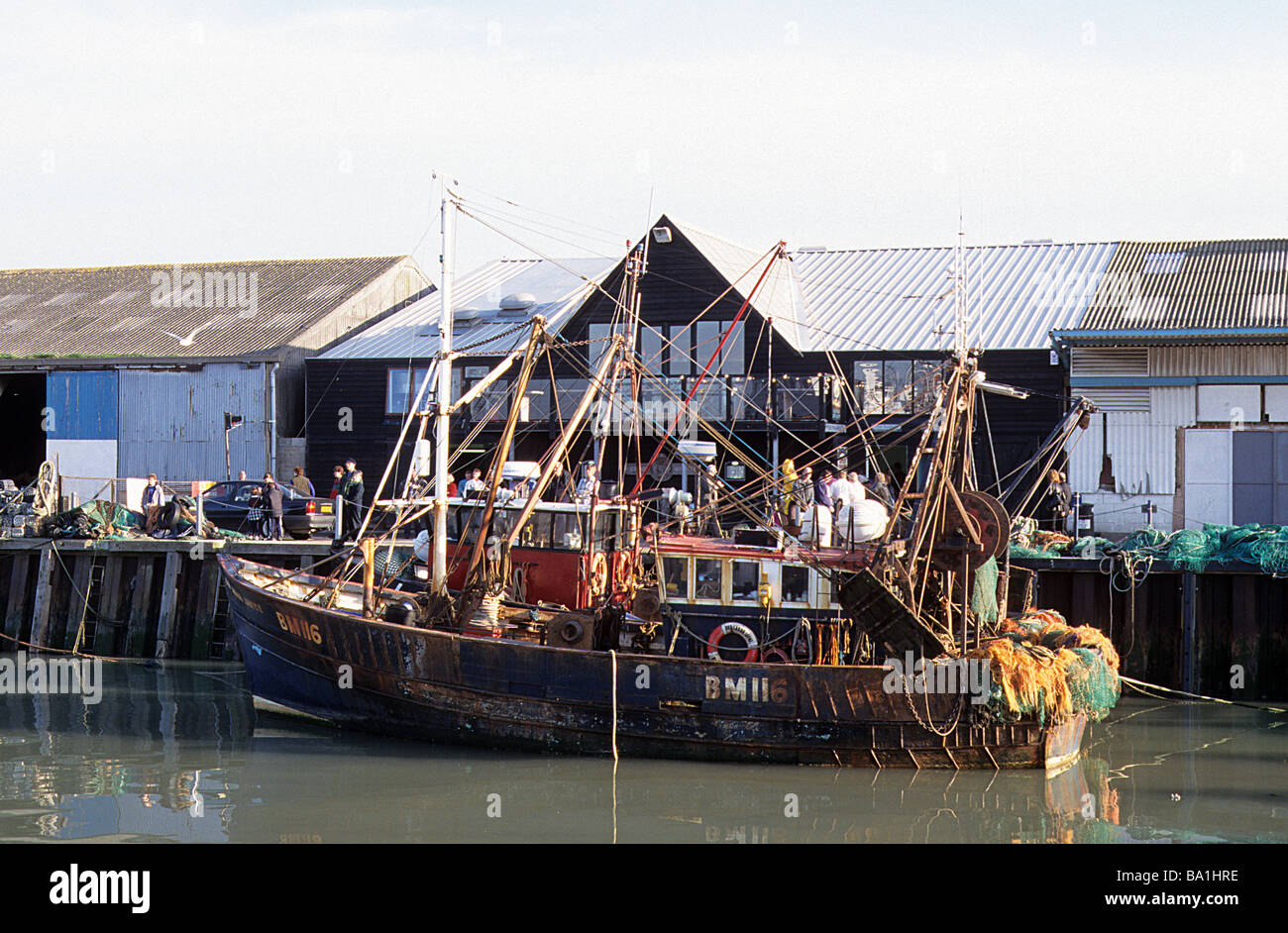 Whitstable, North Kent, fishing boat in harbour Stock Photo - Alamy