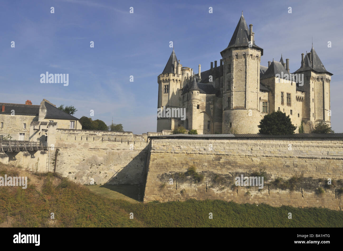 Saumur castle in the French Loire valley was built in the 10th century ...