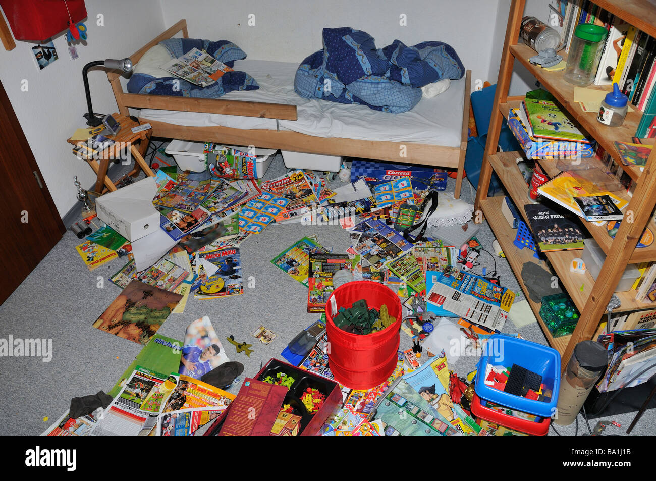 Cluttered children's room Stock Photo