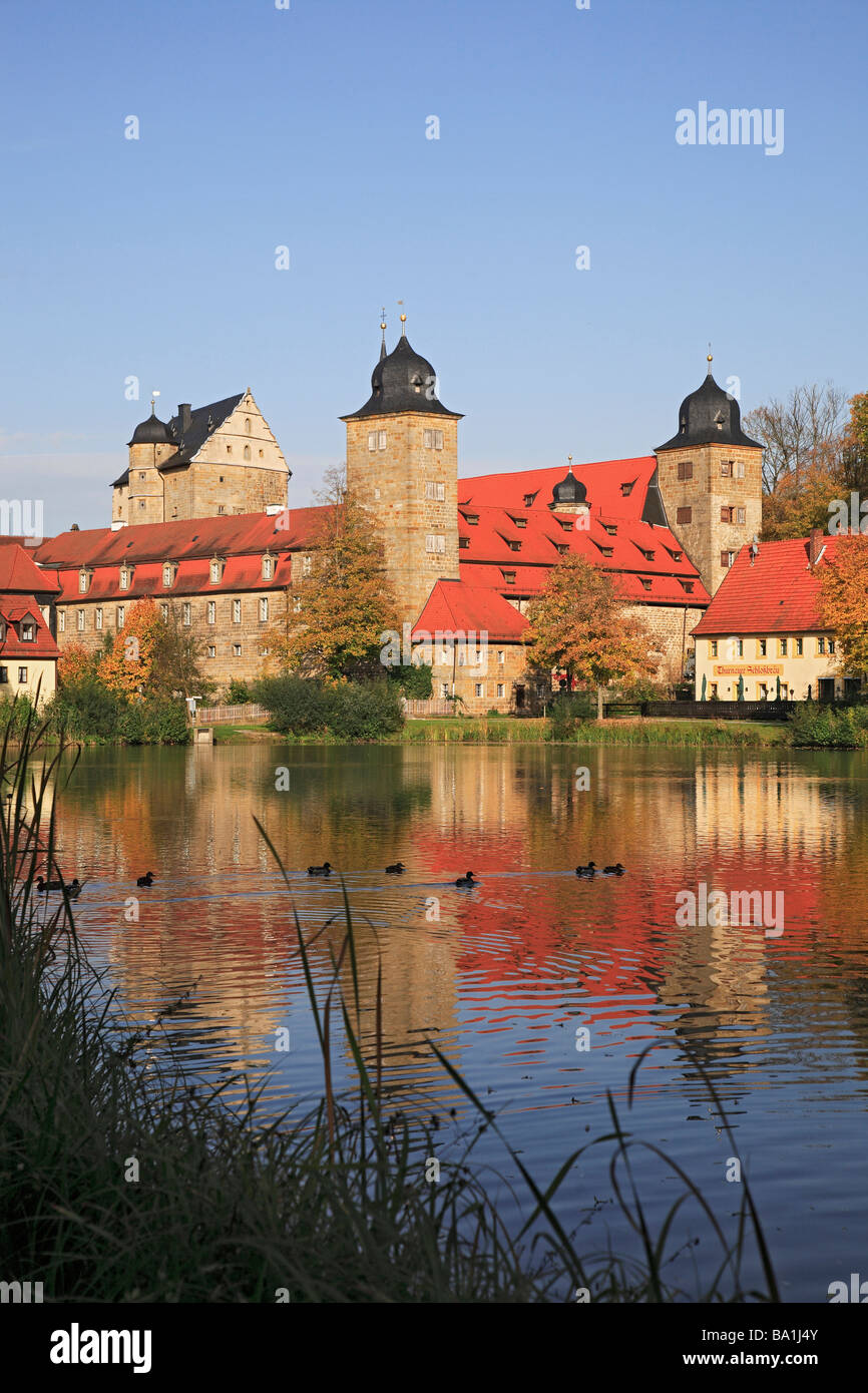 Castle and palais of Thurnau near Kulmbach Upper Frankonia Bavaria Germany Stock Photo