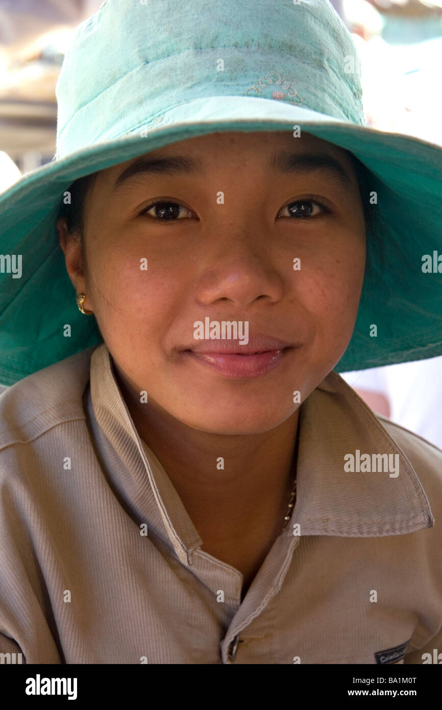 Potrait of a female Vietnamese teenager in Hoi An Vietnam Stock Photo