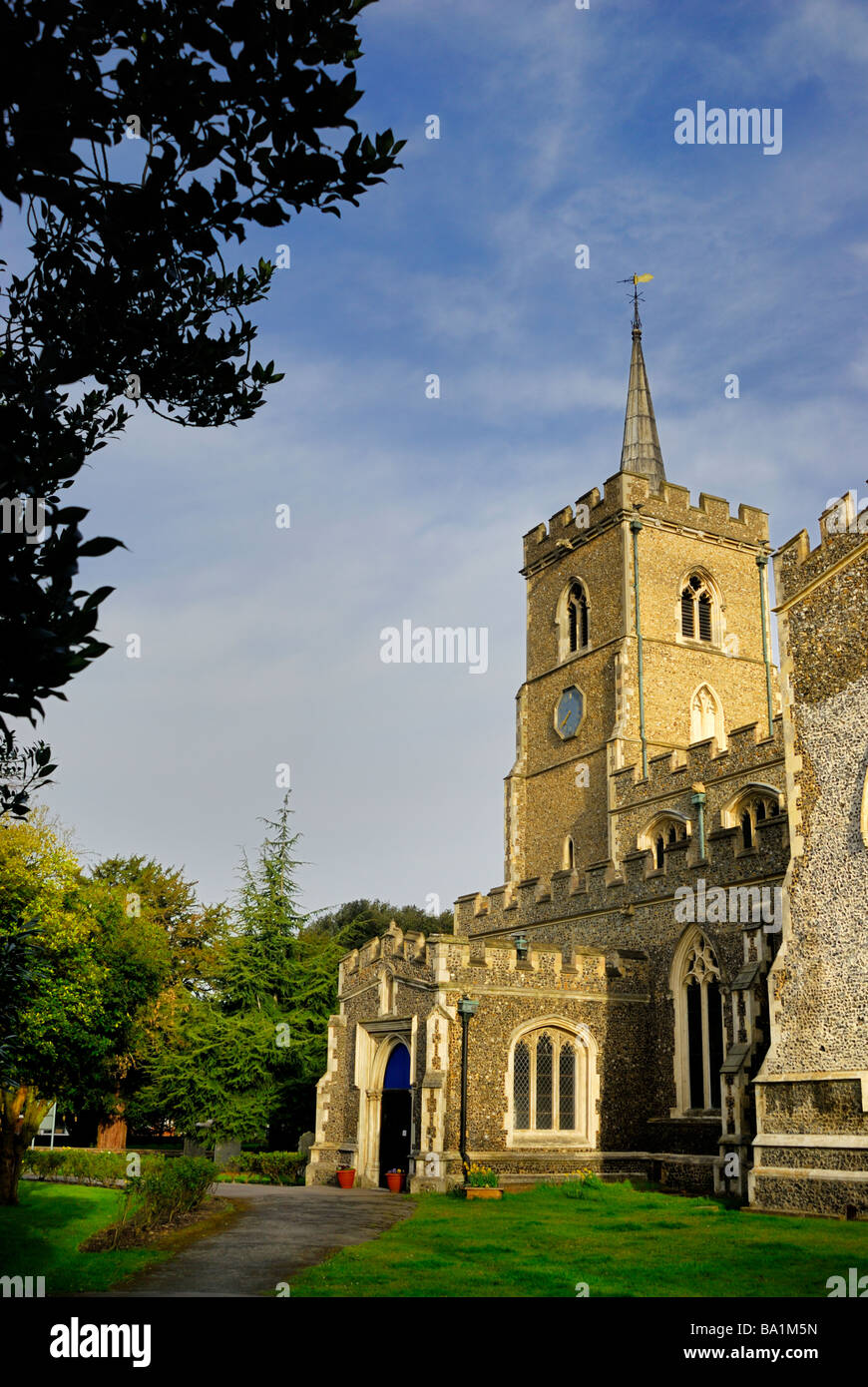 Parish church St Mary, Ware, Hertfordshire, England, UK Stock Photo