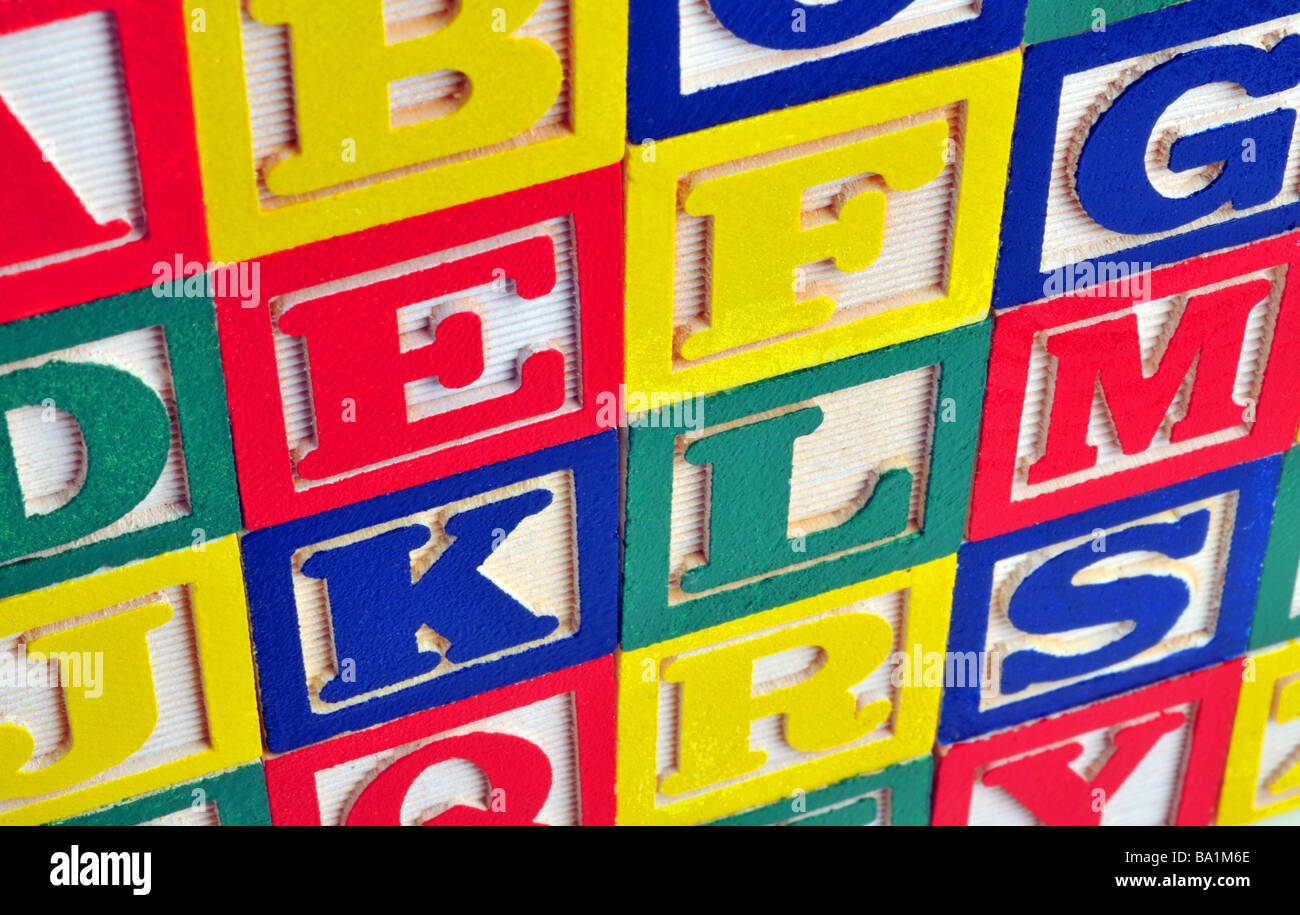 Alphabet blocks stack hi-res stock photography and images - Alamy