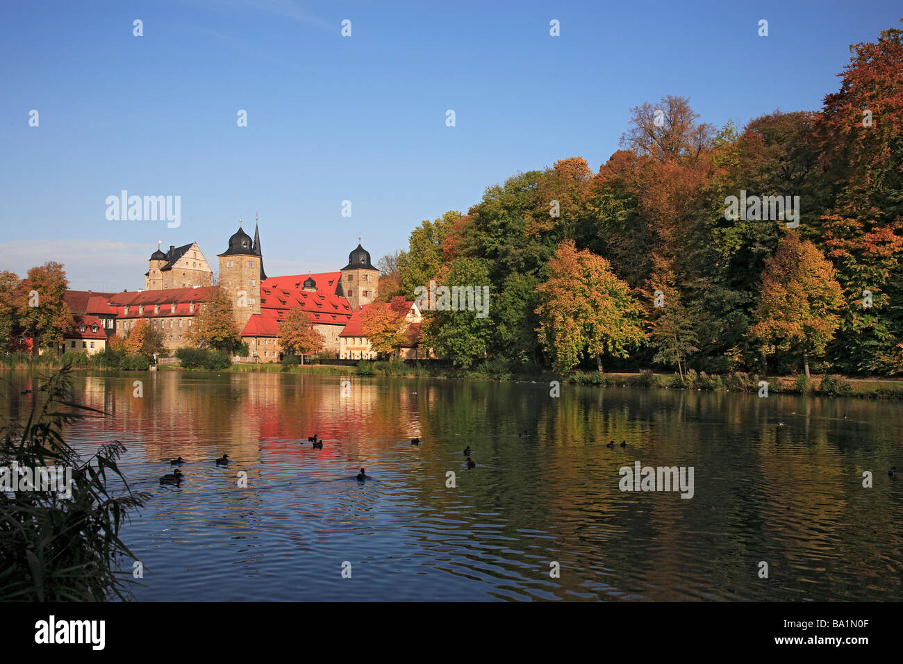 Castle and palais of Thurnau near Kulmbach Upper Frankonia Bavaria Germany Stock Photo
