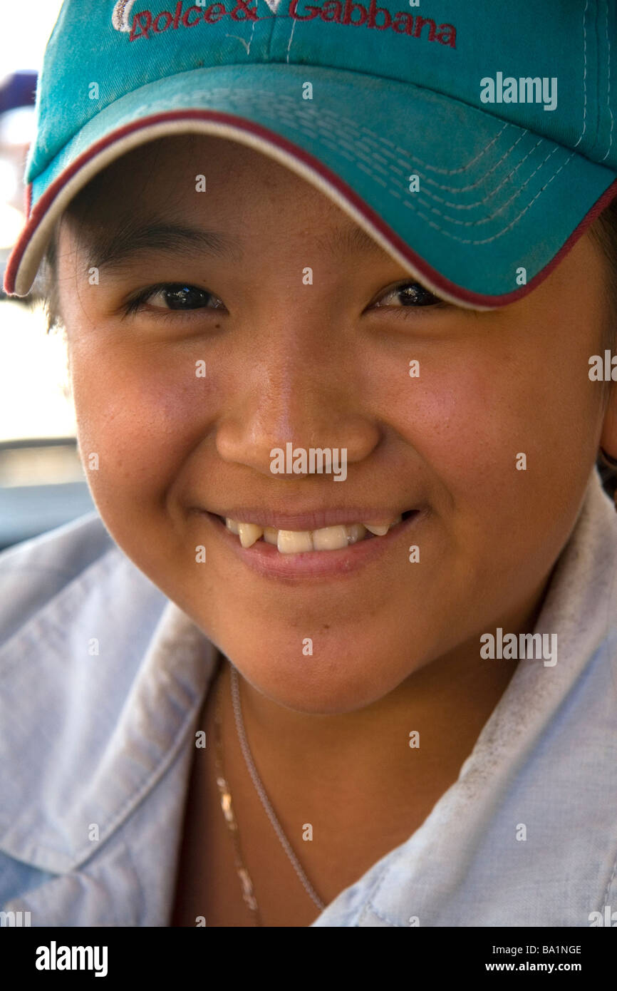Potrait of a female Vietnamese teenager in Hoi An Vietnam Stock Photo