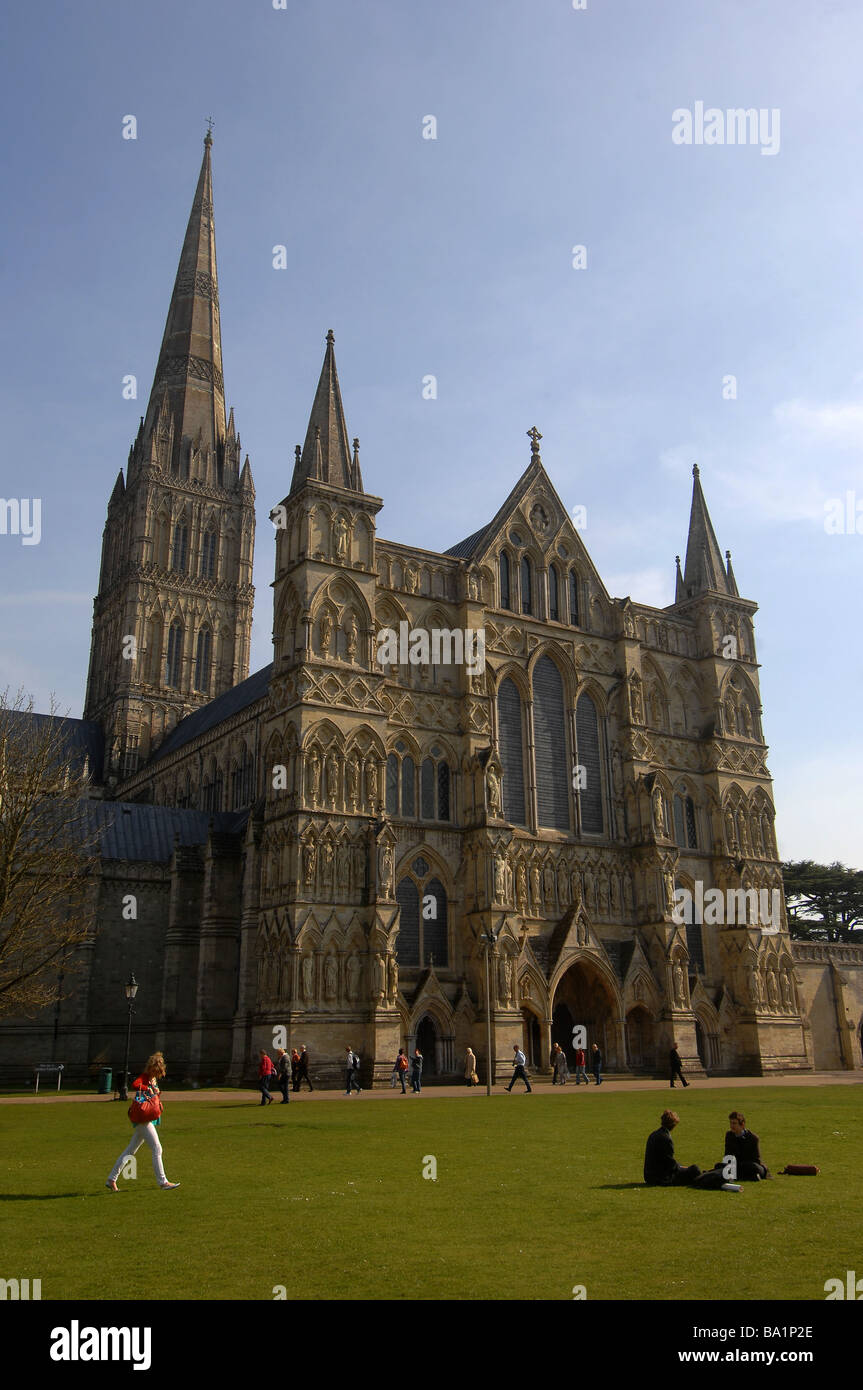 Salisbury Cathedral, Wiltshire, Britain, UK Stock Photo