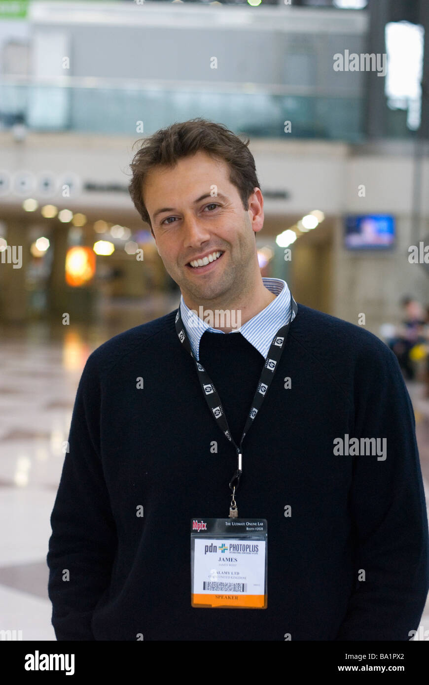 Alamy CEO James West at PhotoPlus event in New York City Stock Photo