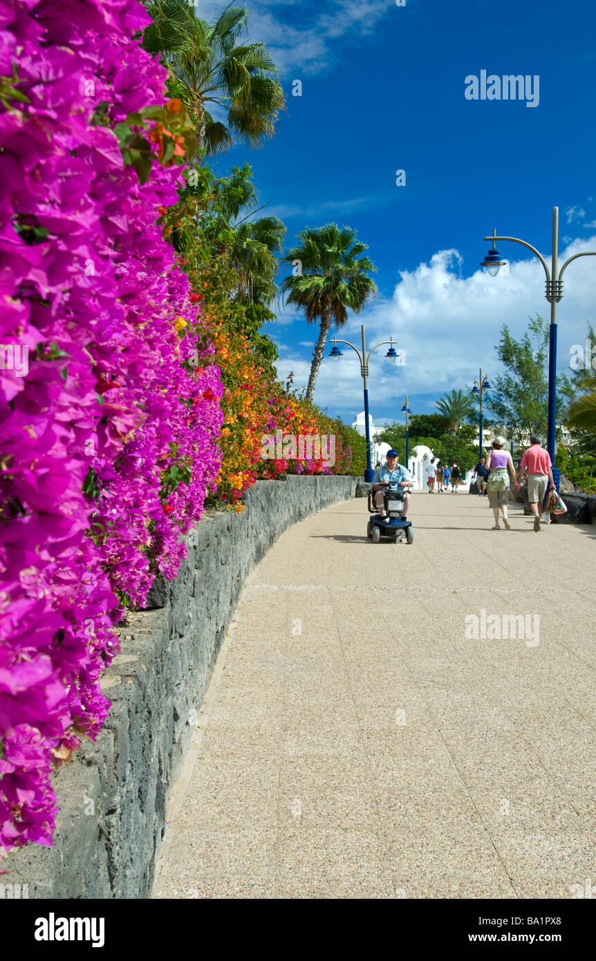 Playa Blanca disabled access mobility scooter pedestrian promenade