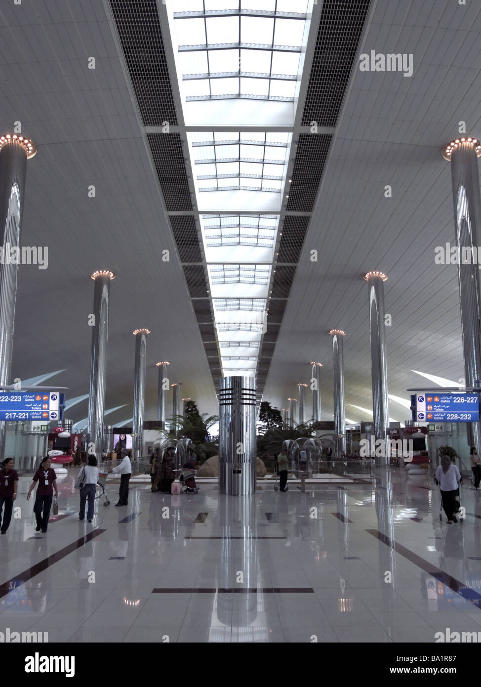 Inside the Transit Area of Dubai International Airport Terminal Stock Photo