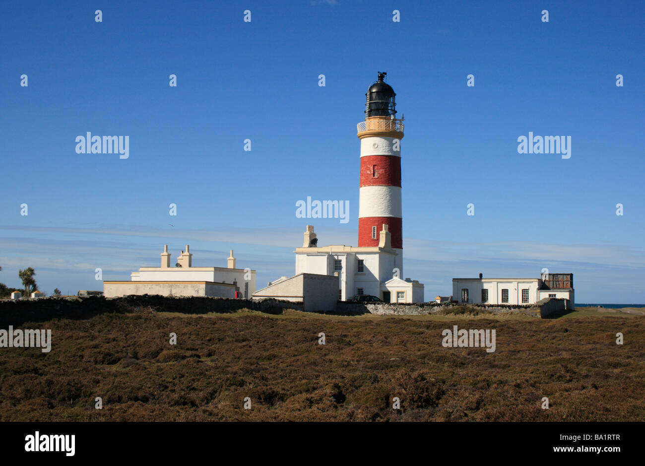 Lighthouse at Point of Ayre Stock Photo