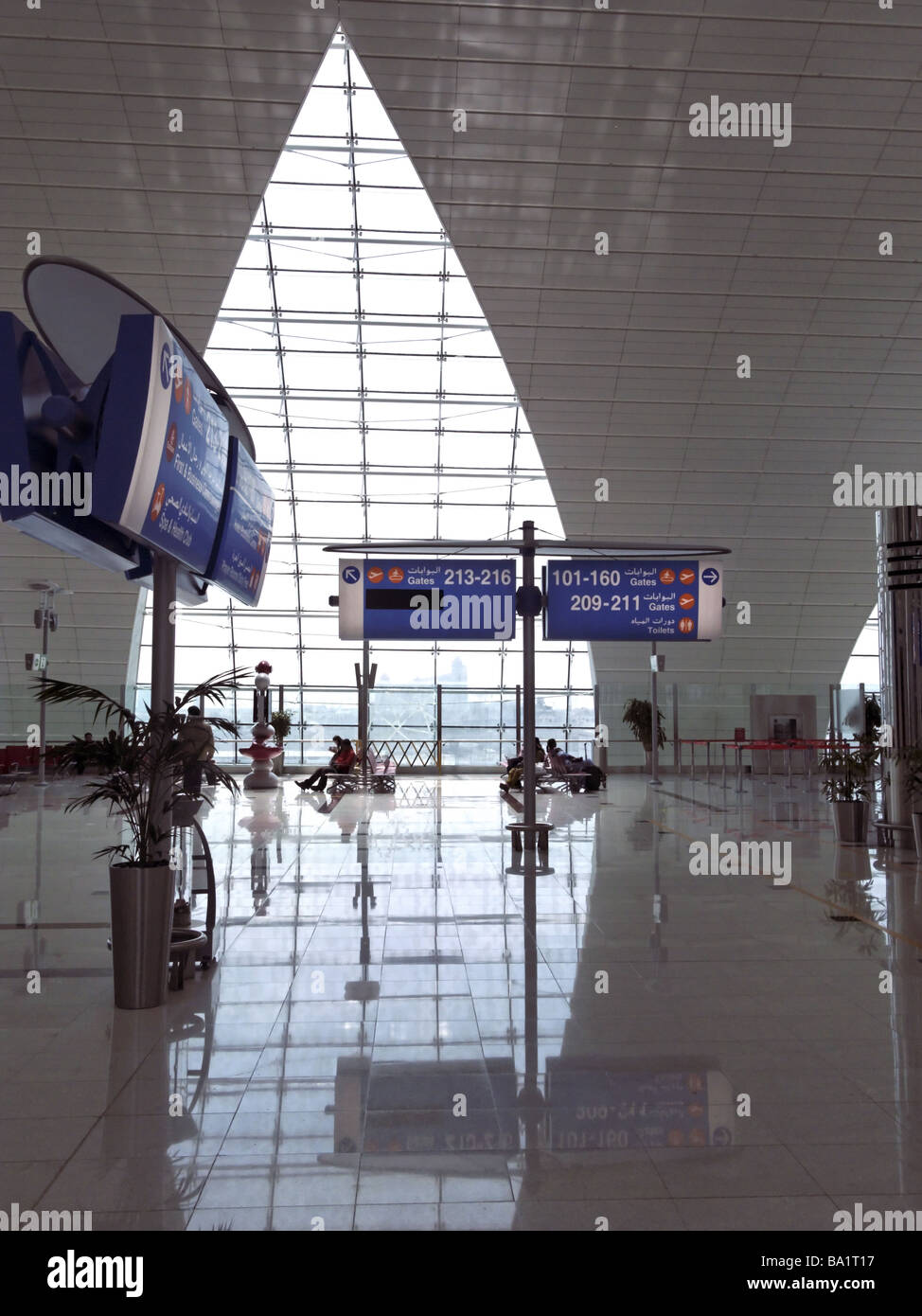 Inside the Transit Area of Dubai International Airport Terminal Stock Photo